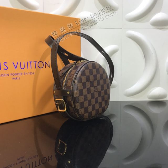 LV包 lv新款女包 BoteChapeauSouple手袋 LV棋盤格圓形挎包  ydh3475